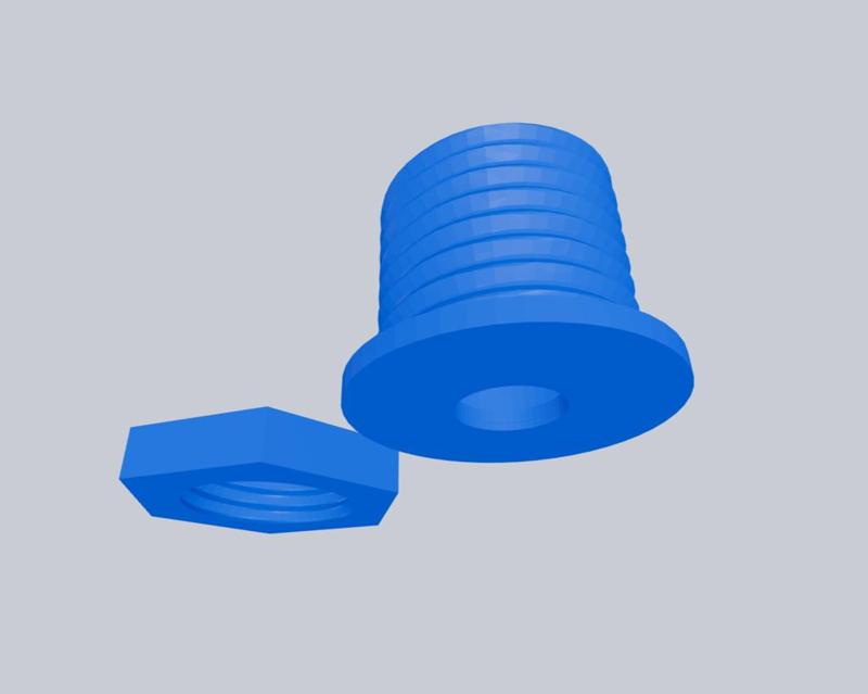 29mm Panel Socket Housing and Nut for DC 5521 Barrel Plug Connections