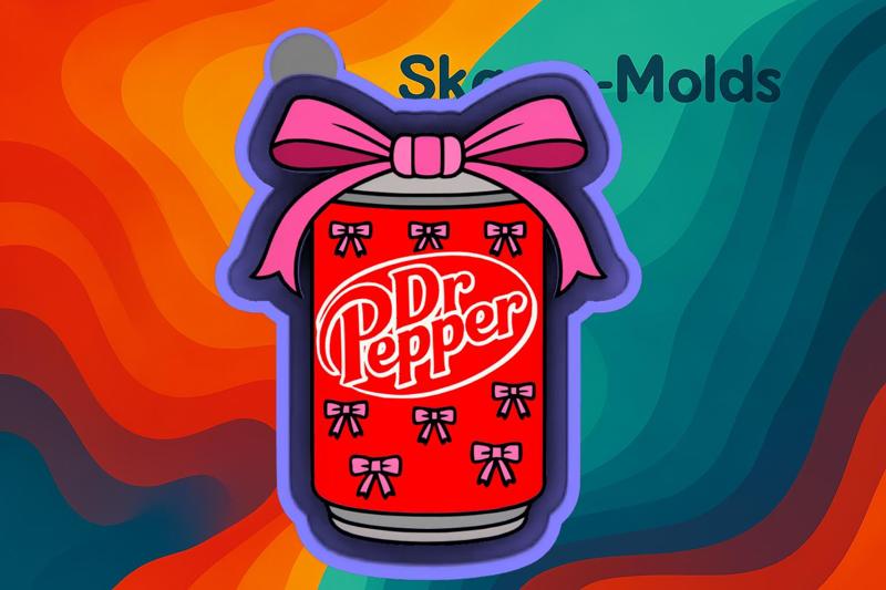 🥤 Dr Pepper with Bows – Freshie, Keychain, Resin & Candle Mold