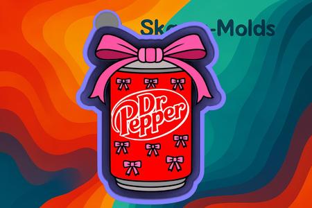 🥤 Dr Pepper with Bows – Freshie, Keychain, Resin & Candle Mold