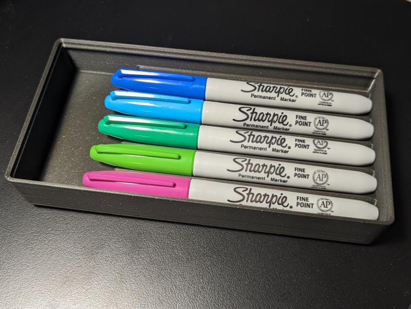 Gridfinity Pen/Sharpie Stackable Tray 4x2x4