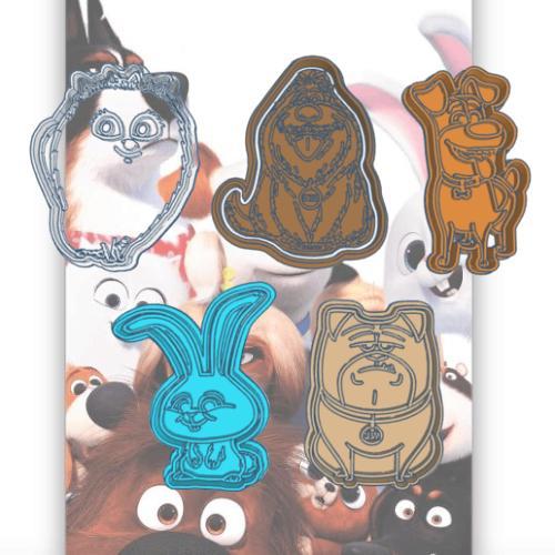 THE SECRET LIFE OF PETS COOKIE CUTTER PACK X5