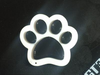 Dog paw keychain