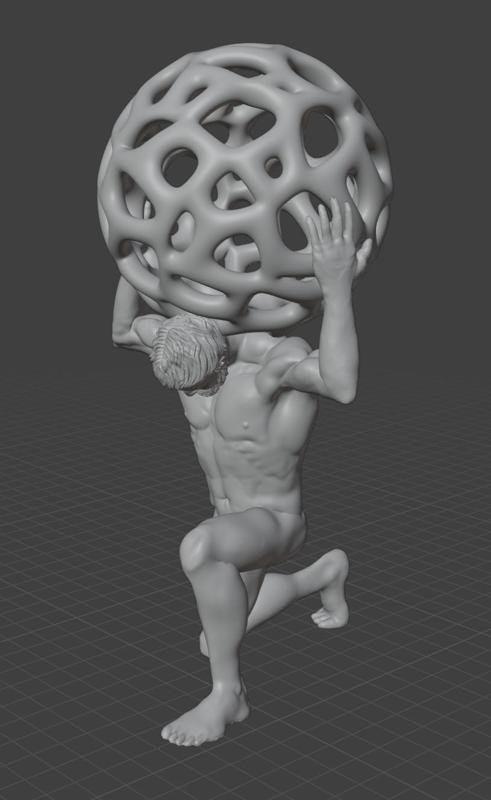 Atlas Holding a Voronoi Ball