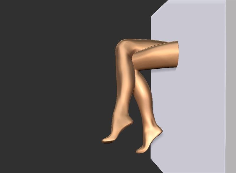 Lamp - female foot statue