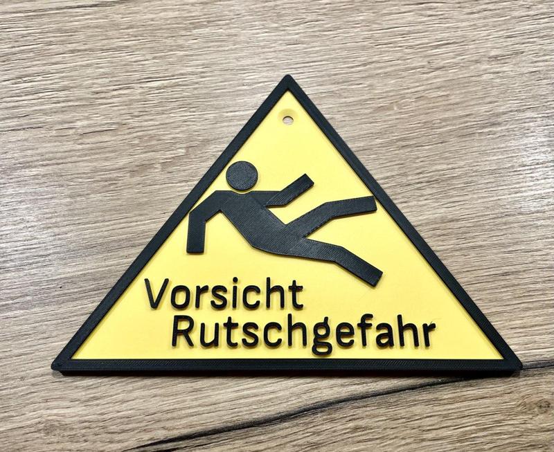 Warnschild "Vorsicht Rutschgefahr"