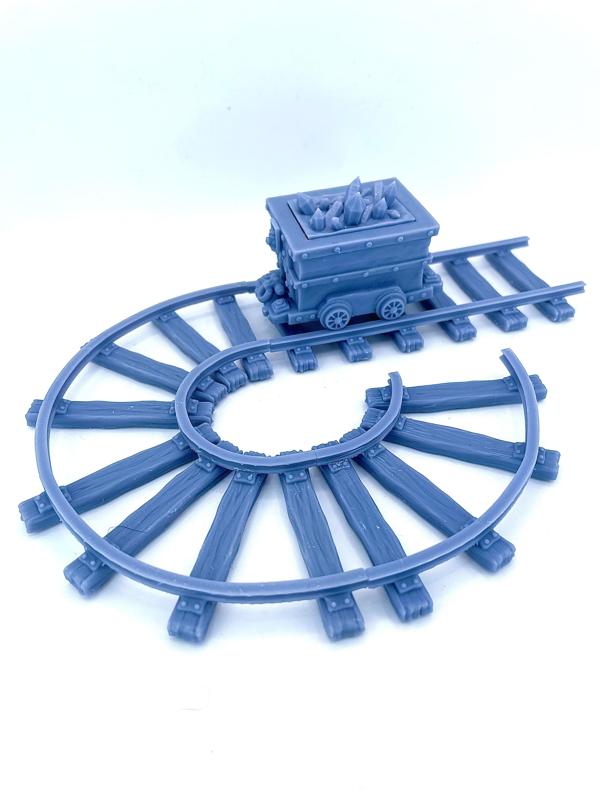 Sturdy Iron Minecart & Rails Set