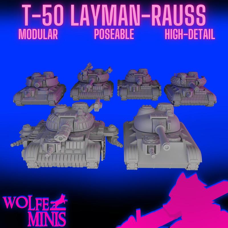 T50 Layman-Rauss Battle Tank Superpack - Imperial Army Red Rifles