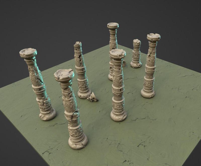 Stone pillars Fantasy