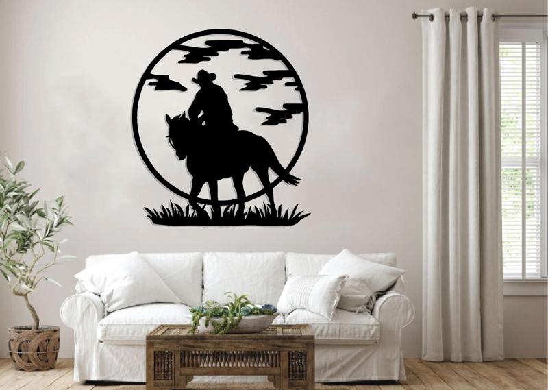 Cowboy Metal Wall Art Laser Cut Files