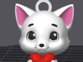 Cute Valentine's Kitty PrintMon