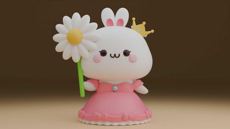 Rabbit princess figure