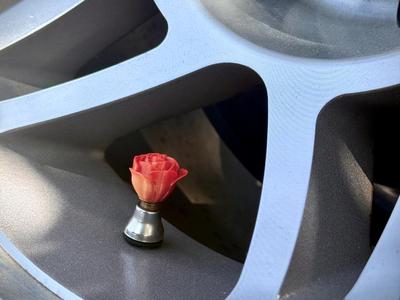 Rose Valve Stem Cap for Cars and bikes!