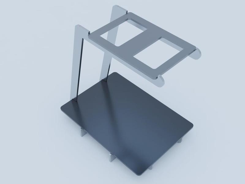 Minimalist Phone Stand for Document Scanning A4 Size Base