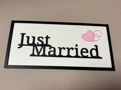 Just Married Display Plate (AMS or without)