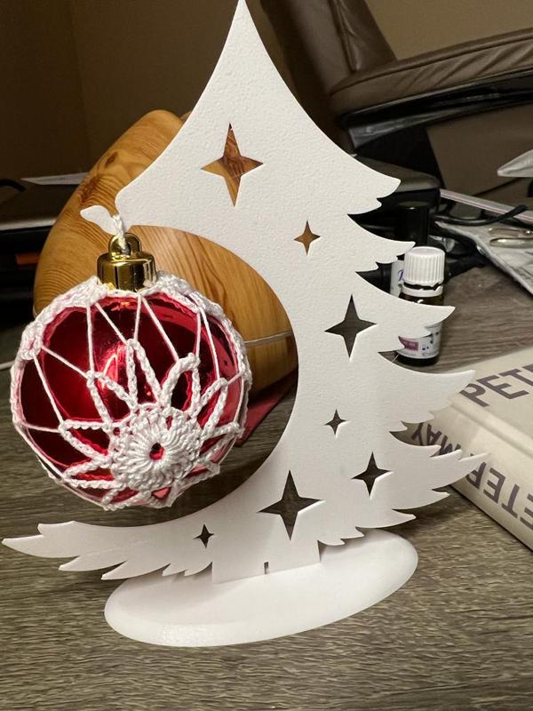 Christmas tree with base Decoration Version 01 (with hanger for Christmas balls/decoration), vánoční stromek se závěsem na vánoční kouli