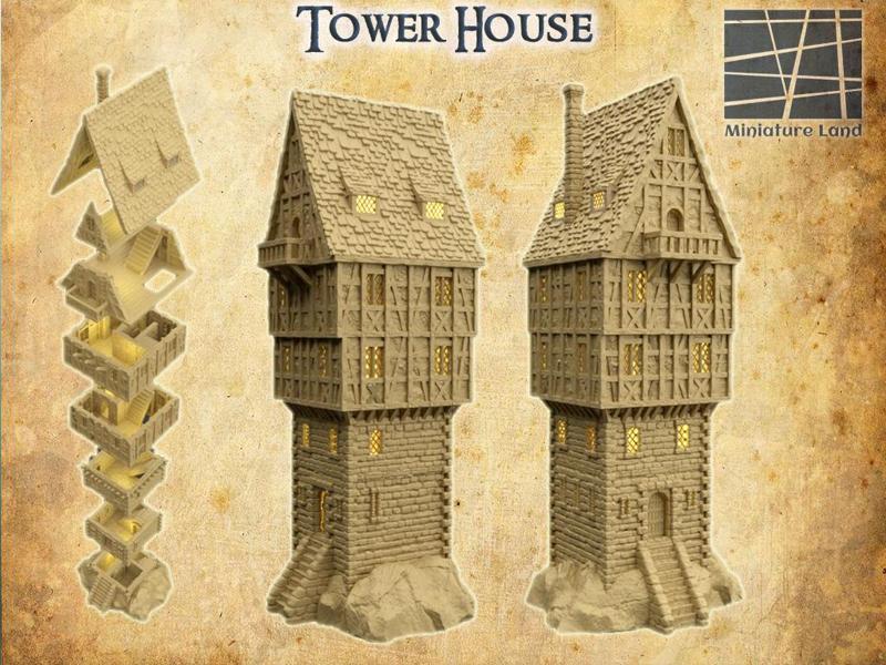 Tower House - Tabletop Terrain - 28 MM