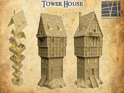 Tower House - Tabletop Terrain - 28 MM