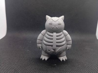 Snorlax Skeleton Toy Figure Pokemon Inspired 