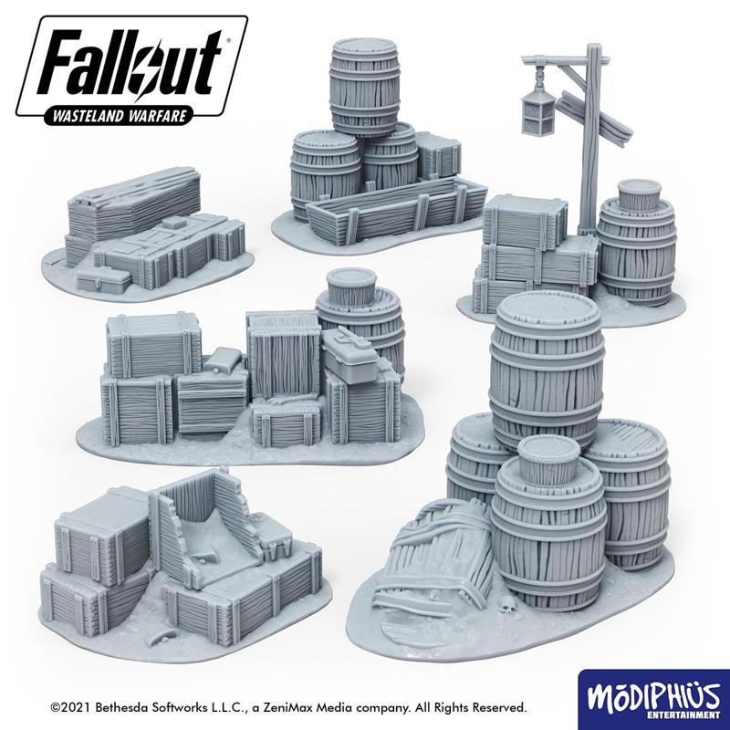 Fallout: Wasteland Warfare - Print at Home - Barrels, Crates and Coffins