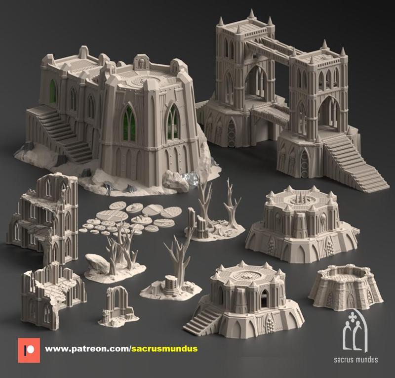 Thesalon. Savage World Fortress. Scifi / Futuristic / Gothic Buildings. Terrain and Scenery for Wargames