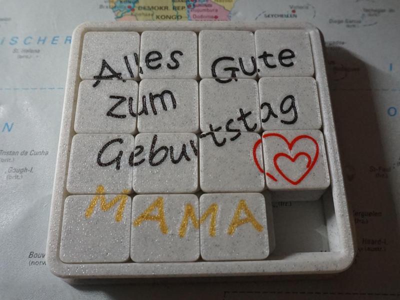 Schiebepuzzle Geburtstagsgeschenk Mama