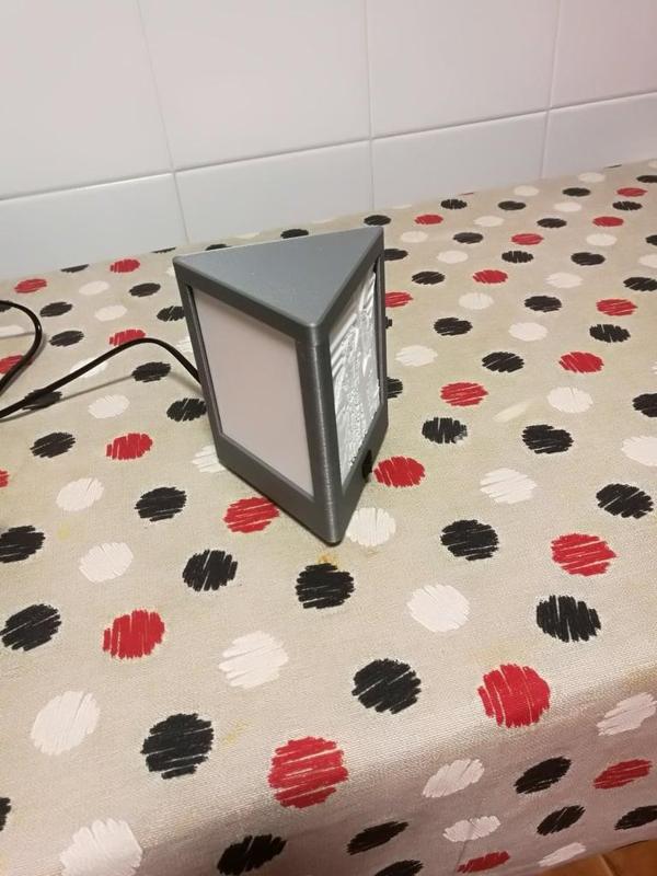 lampara litofania triangular