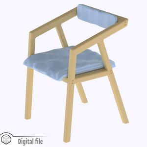 1:12 miniature Modern chair with 2 pillows
