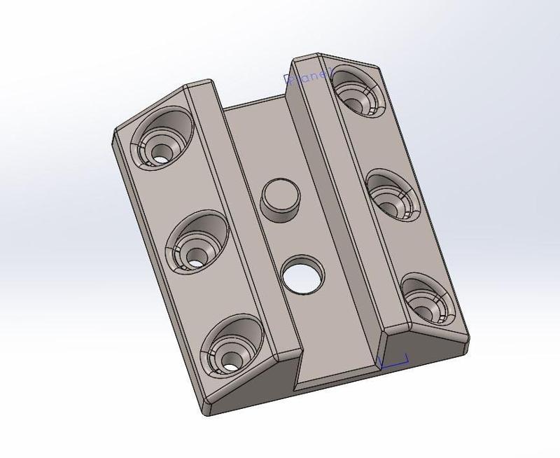 1x1" aluminum drill fixture, Easy way to fixture a 1" or 1.5" hole pattern