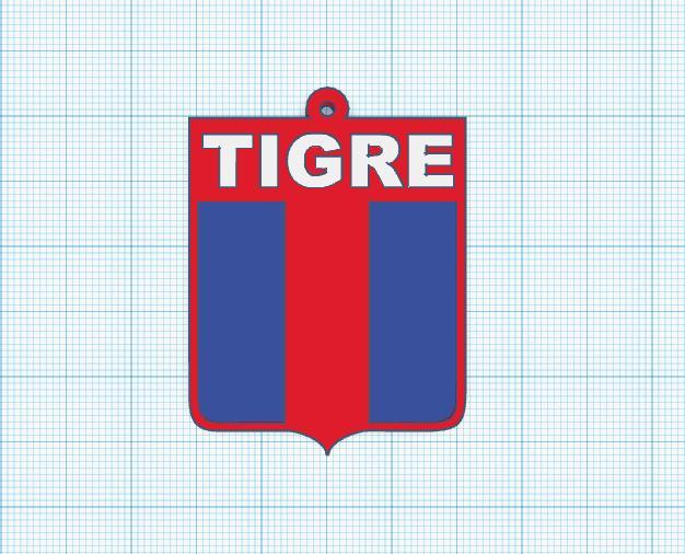 Tiger shield keychain