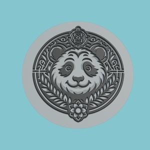 Panda Medallion Panda 3d Print Model