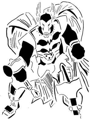 Beta Ray Bill stencil