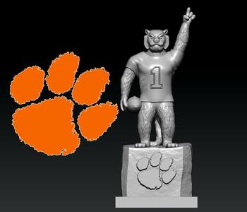 NCAA - Clemson Tigers football mascot statue - 3d Print