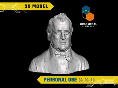 3D Model of James Buchanan - High-Quality STL File for 3D Printing (PERSONAL USE)