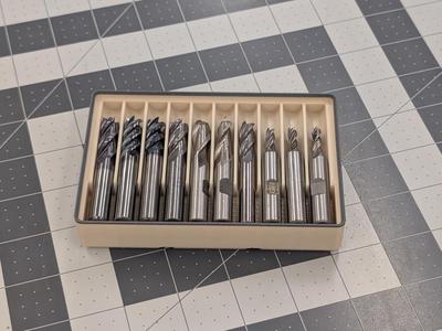 Gridfinity - 3/8" or 8/9mm End Mill Holder
