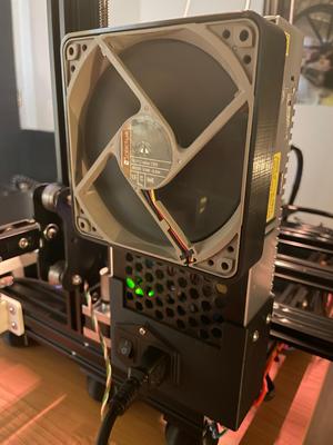 Ender 3 PSU Cover 120MM fan 40 extrusion mount