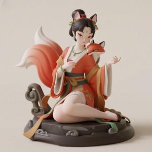 881 Fox Spirit Woman in Pu Song Ling Style, magic, creature, fantasy, wood, base, sword, sword, warrior, wild, cat, monster, fox, godzilla, fair, witch, werewolf, horror, beast, gothic, troll