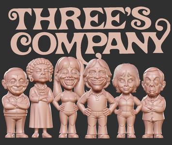 Three's Company Cast Action Figures