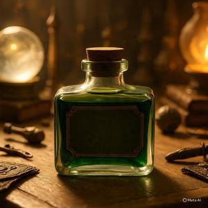 square magic potion bottle flask