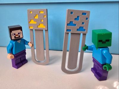 DIAMOND/ GOLD BLOCK  bookmarks for Minecraft fan