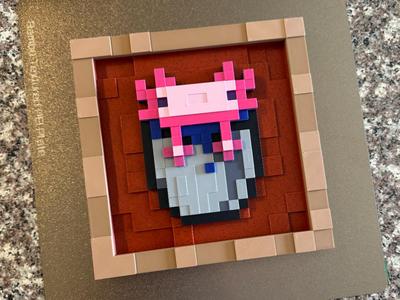 Axolotl Bucket - Minecraft Item Frame