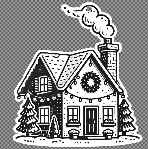 A house-shaped keychain 