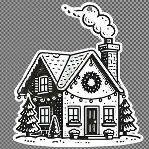 A house-shaped keychain 
