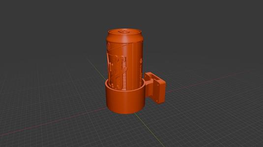 Wall-mounted beer can holder