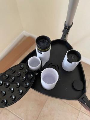 1.25" telescope optics cases for accessories tray
