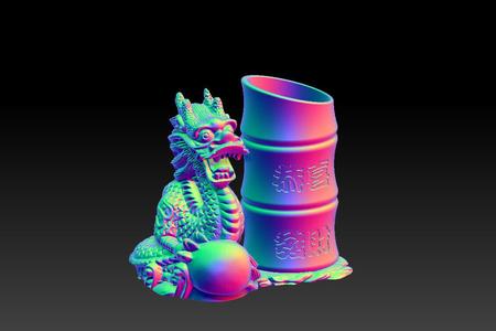 Congratulations on getting rich in the Year of the Dragon Pen Holder 1