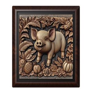pig animal wall art relief wall decor