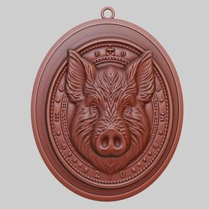 Pig Animal Pendant Pig Animal Necklace for CNC Router Laser & 3D Printer