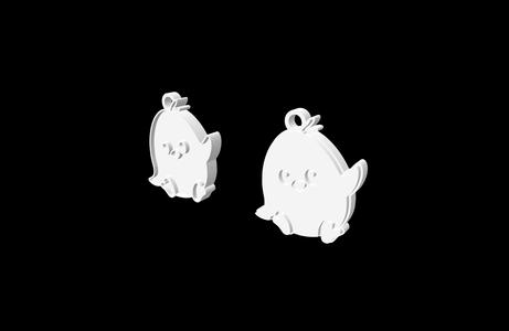 Farm Animals - Sitting Chick - Earring & Pendant