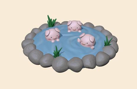 Cute Pig Lake
