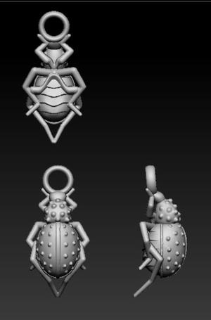 Beetle Pendant – 3D Printable Insect-Inspired Jewelry Charm